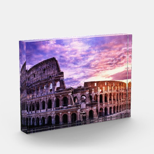 Schilderen van Colosseum in Rome bij zonsondergang Fotoblokken (Links)