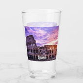 Schilderen van Colosseum in Rome bij zonsondergang Glas (Achterkant)