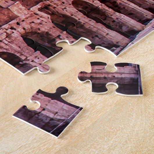 Schilderen van Colosseum in Rome bij zonsondergang Legpuzzel (Zijkant)