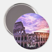 Schilderen van Colosseum in Rome bij zonsondergang Magneet (Voorkant / Achterkant)