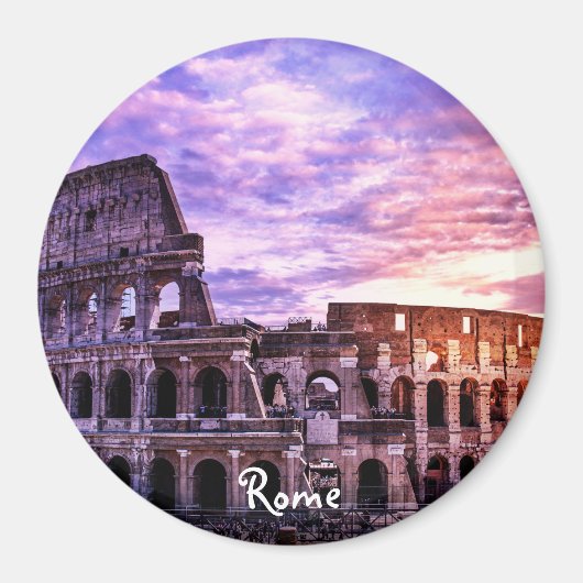 Schilderen van Colosseum in Rome bij zonsondergang Magneet (Voorkant)