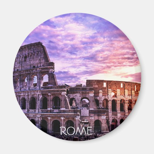 Schilderen van Colosseum in Rome bij zonsondergang Magneet (Voorkant)