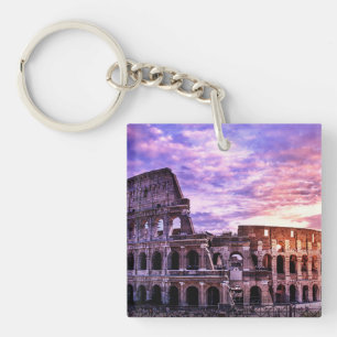 Schilderen van Colosseum in Rome bij zonsondergang Sleutelhanger