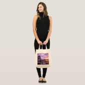 Schilderen van Colosseum in Rome bij zonsondergang Tote Bag (Voorkant (model))
