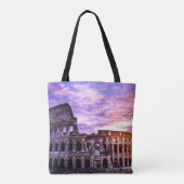 Schilderen van Colosseum in Rome bij zonsondergang Tote Bag (Achterkant)