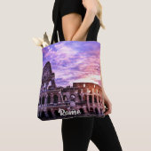Schilderen van Colosseum in Rome bij zonsondergang Tote Bag (Dichtbij)