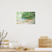 Schilderen van de Abstracte Waterverf van de rivie Poster (Keuken)