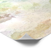 Schilderen van de Abstracte Waterverf van de rivie Poster (Hoek)