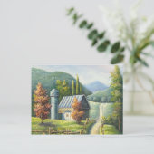 Schilderen van de autoweg van het Boerderij in de Briefkaart (Staand voorkant)