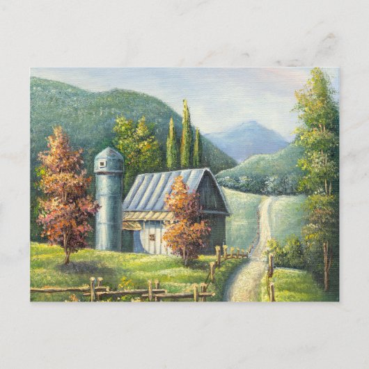 Schilderen van de autoweg van het Boerderij in de Briefkaart (Voorkant)