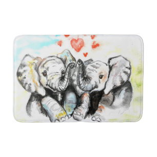 Schilderen van de bath Mat Elephant Family