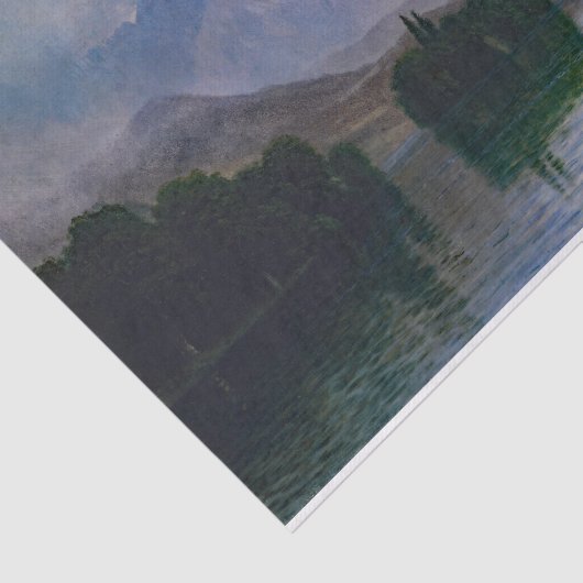 Schilderen van de Bierstadt Mountain Scene Tissuepapier (Detail)