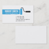 Schilderen van de Blauwe Verf van de Borstel van d Visitekaartje (Voorkant / Achterkant)