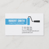 Schilderen van de Blauwe Verf van de Borstel van d Visitekaartje (Voorkant)