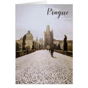 Schilderen van de brug van Charles in Praag over z