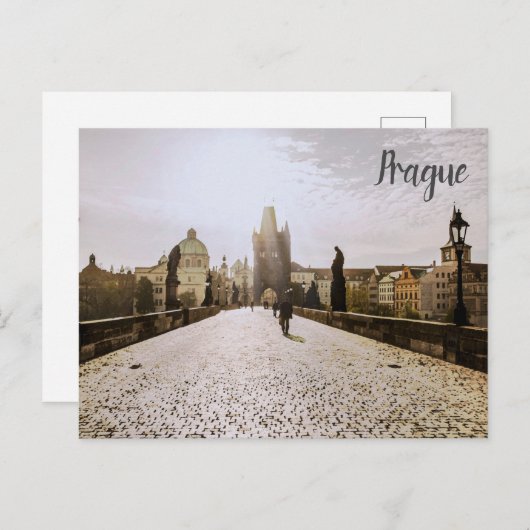 Schilderen van de brug van Charles in Praag over z Briefkaart (Voorkant / Achterkant)