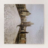 Schilderen van de brug van Charles in Praag over z Legpuzzel (Horizontaal)