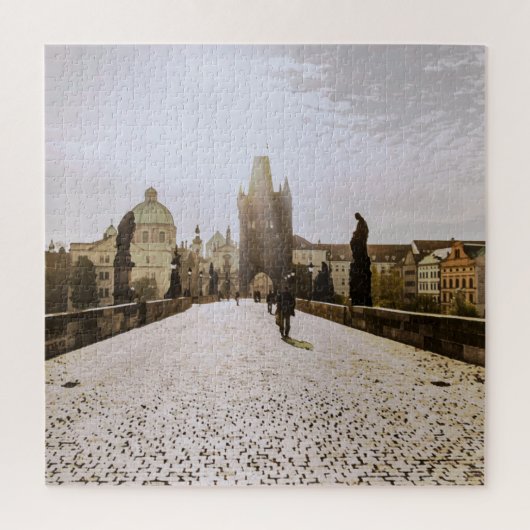 Schilderen van de brug van Charles in Praag over z Legpuzzel (Verticaal)
