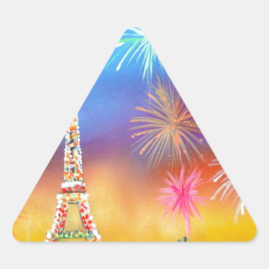 Schilderen van de Eiffeltoren in Parijs Sticker (Voorkant)