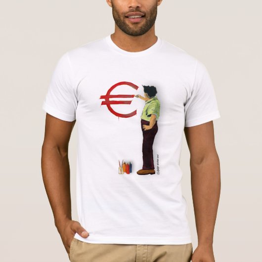 Schilderen van de euro t-shirt (Voorkant)