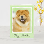 Schilderen van de hoe - de originele Dog Kunst bev Kaart (Gele Bloem)