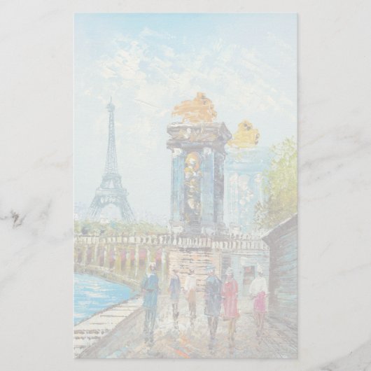 Schilderen van de hoogovencentrale van Parijs Briefpapier (Voorkant)