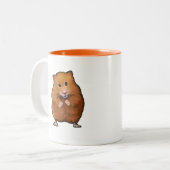 Schilderen van de kleine hamster: Kunst Tweekleurige Koffiemok (Voorkant links)