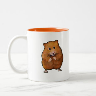 Schilderen van de kleine hamster: Kunst Tweekleurige Koffiemok