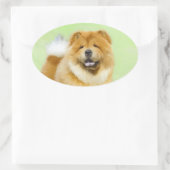 Schilderen van de KNOOPPROGRAMMA'S - Kute Original Ovale Sticker (Tas)