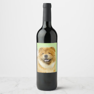 Schilderen van de KNOOPPROGRAMMA'S - Kute Original Wijn Etiket