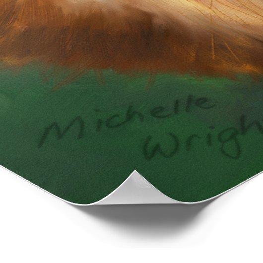 Schilderen van de Koe op het hoger land Poster (Hoek)