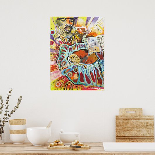 Schilderen van de kunstenaar RobSKY Poster (Keuken)