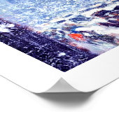 Schilderen van de Manhattan Winter Scene. Fine Art Poster (Hoek)