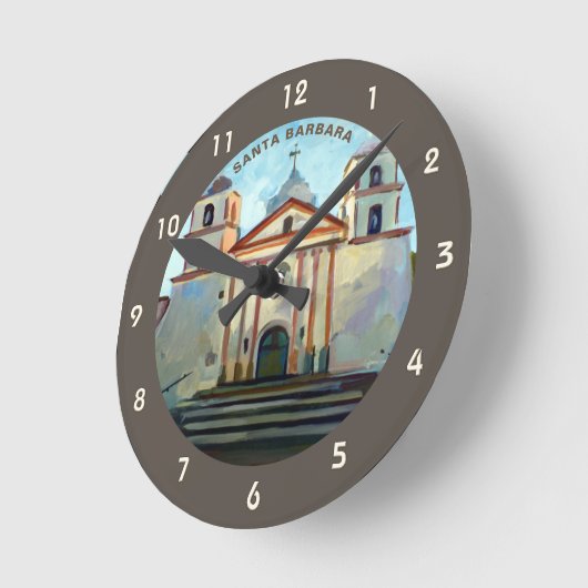 Schilderen van de missie Santa Barbara, CA Ronde Klok (Hoek)