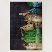 Schilderen van de oude stad Brugge en de Belfry-to Legpuzzel (Verticaal)