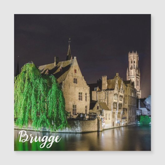Schilderen van de oude stad Brugge en de toren van (Voorkant)