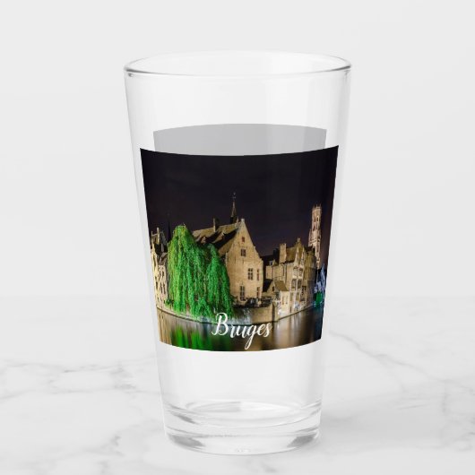 Schilderen van de oude stad Brugge en de toren van Glas (Voorkant)
