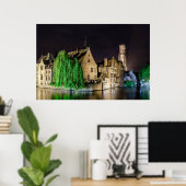 Schilderen van de oude stad Brugge en de toren van Poster (Thuiskantoor)