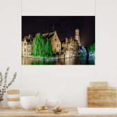 Schilderen van de oude stad Brugge en de toren van Poster (Keuken)
