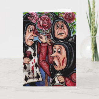 SCHILDEREN VAN DE ROZEN Alice in Wonderland Note K Kaart