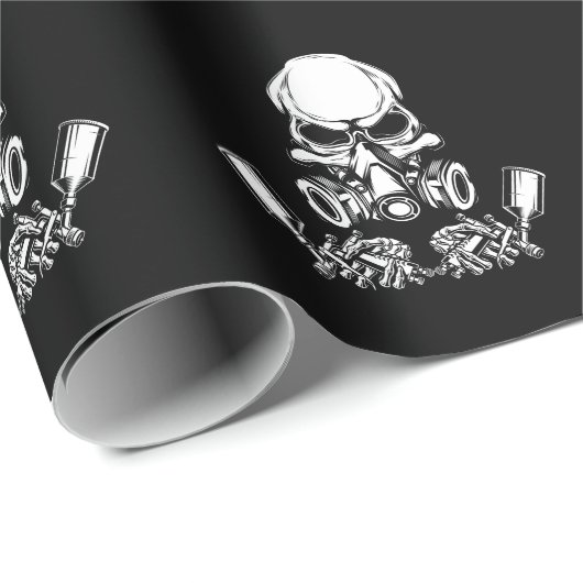 Schilderen van de schedel cadeaupapier (Rol Hoek)