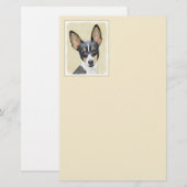Schilderen van de speelgoed fox-terger - Kute Orig Briefpapier (Voorkant / Achterkant)