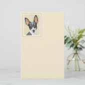 Schilderen van de speelgoed fox-terger - Kute Orig Briefpapier (Staand voorkant)