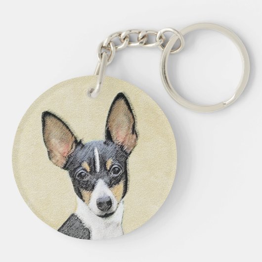 Schilderen van de speelgoed fox-terger - Kute Orig Sleutelhanger (Achterkant)