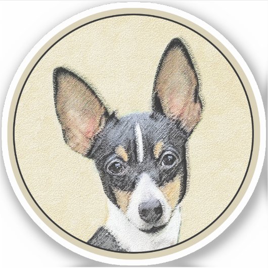 Schilderen van de speelgoed fox-terger - Kute Orig Sticker (Voorkant)