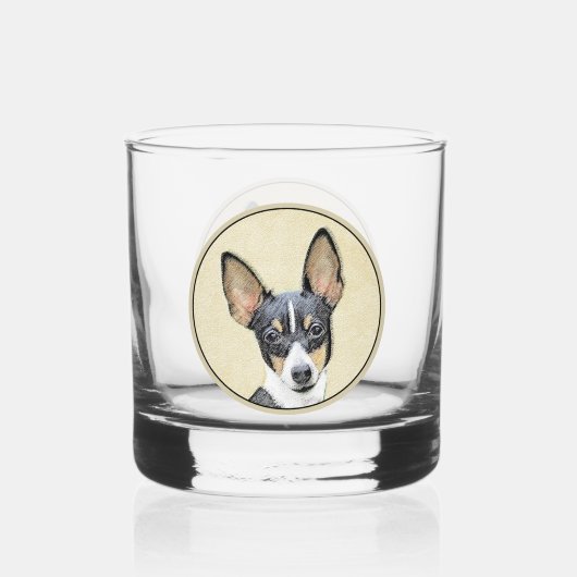 Schilderen van de speelgoed fox-terger - Kute Orig Whisky Glas (Voorkant)
