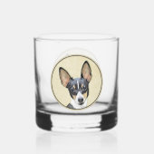 Schilderen van de speelgoed fox-terger - Kute Orig Whisky Glas (Achterkant)