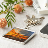 Schilderen van de spier, La Jolla, CA Sleutelhanger (Zijkant)