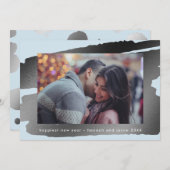 Schilderen van de stad Nieuwjaar Foto Feestdagenkaart (Voorkant / Achterkant)