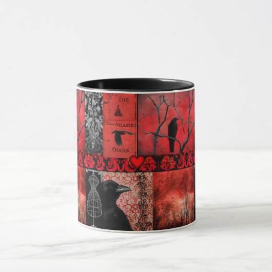 Schilderen van de stad rood mok (Midden)